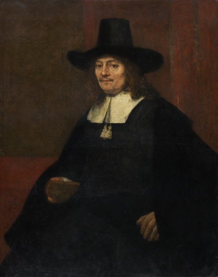  伦勃朗·梵·莱茵 Rembrandt van Rijn——一个头戴黑色高帽的男子画像